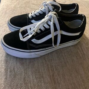 Vans Black and White Athletic Shoes